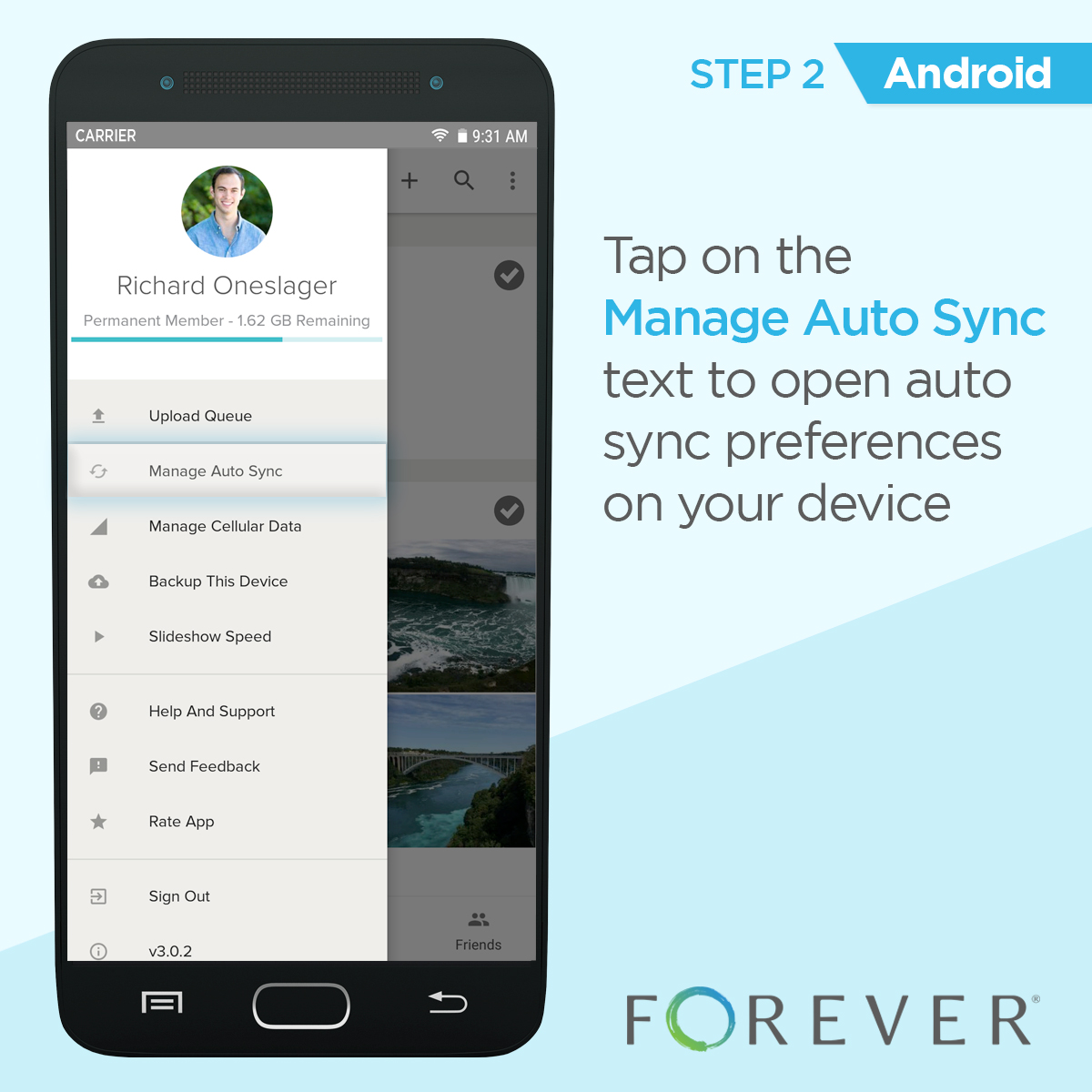 Where do I find auto sync on my Android phone?