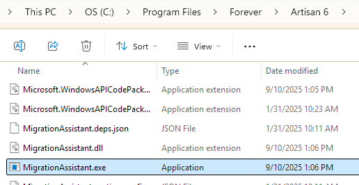 Artisan 5 to 6 file explorer.png